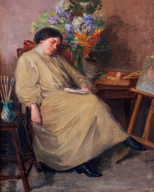 Henri Loubat - Le peintre endormi