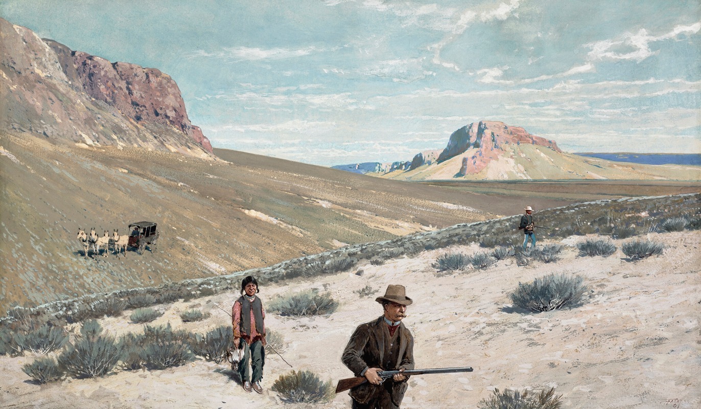 Henry Farny - Sage-Cock Shooting in Montana (Theodore Roosevelt ‘Sage Grouse Shooting’)