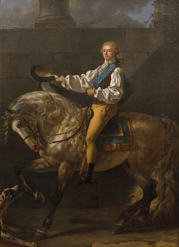 Jacques Louis David - Equestrian portrait of Stanisław Kostka Potocki