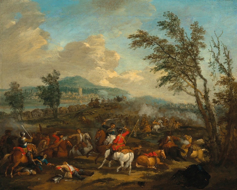 Jan van Huchtenburg - A cavalry skirmish