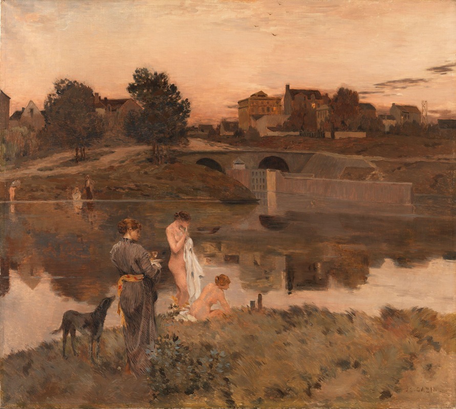 Jean Charles Cazin - Evening in Auvers