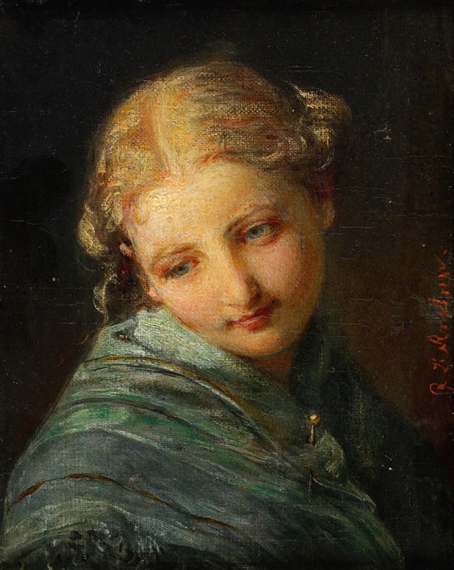 Johann Baptist Reiter - Bildnis einer blonden jungen Frau