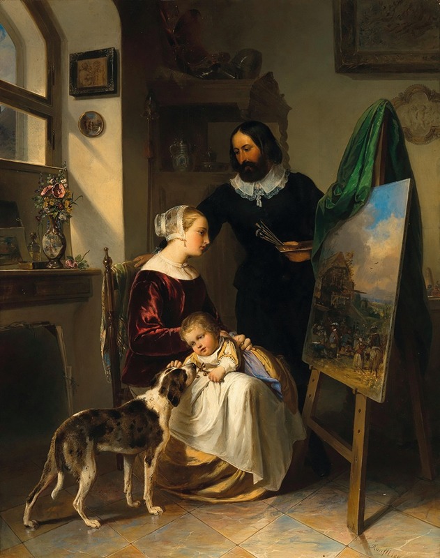 Johann Matthias Ranftl - The Painter’s Family in His Studio