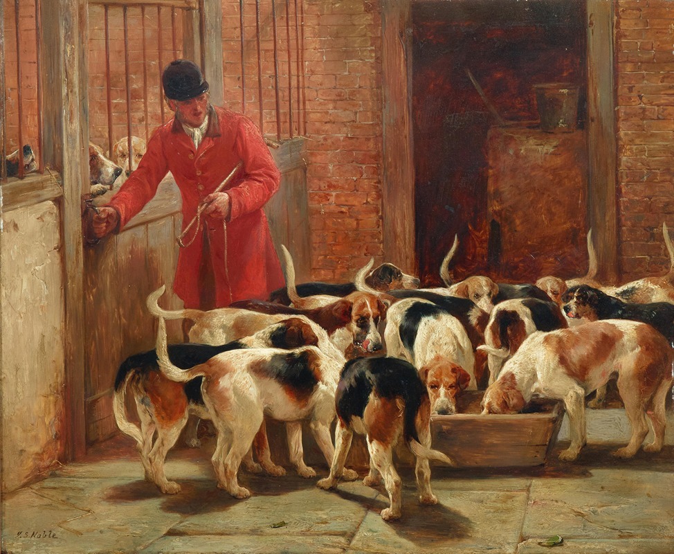 John Sargent Noble - Beagles before the Hunt