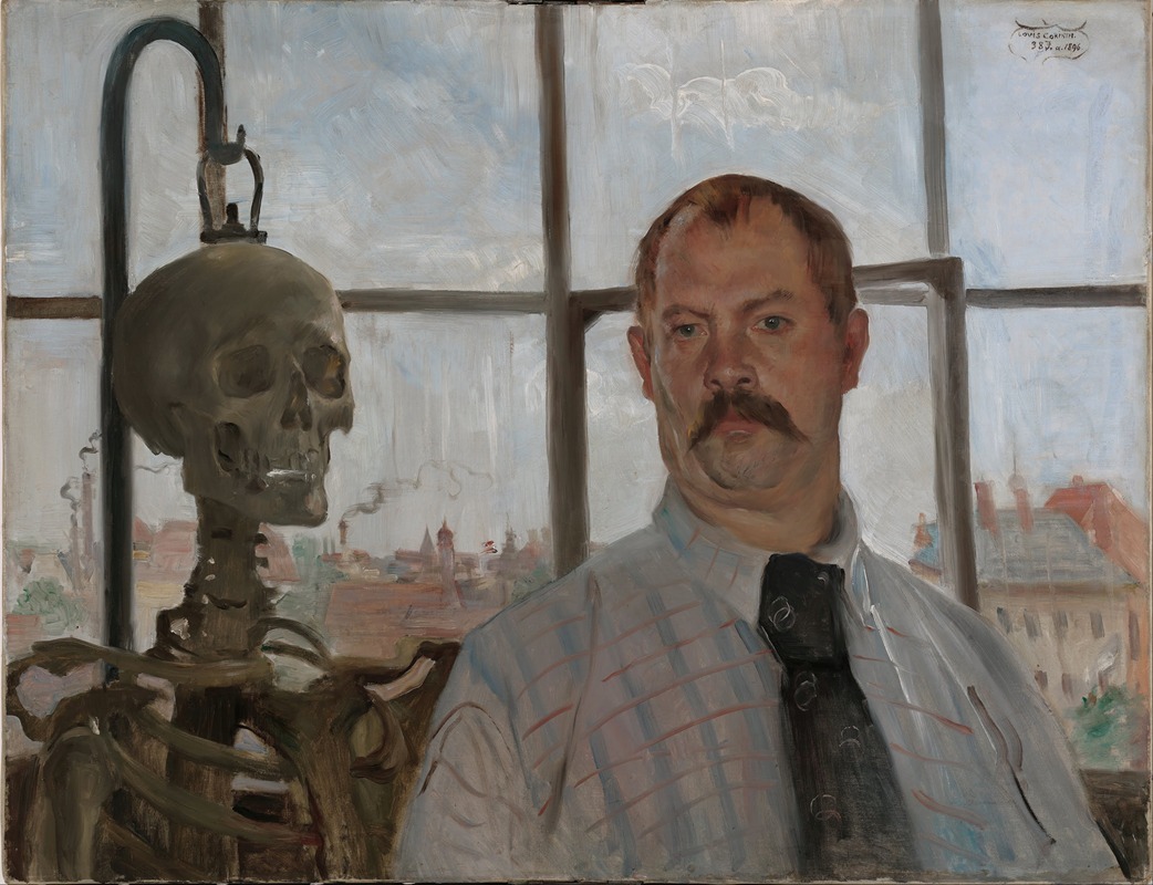 Lovis Corinth - Self-portrait with Skeleton