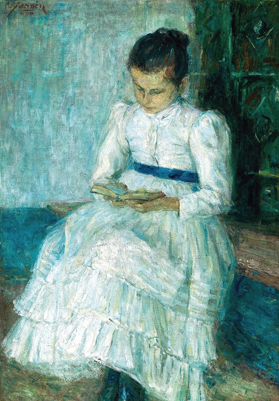 Matej Sternen - A Girl Reading