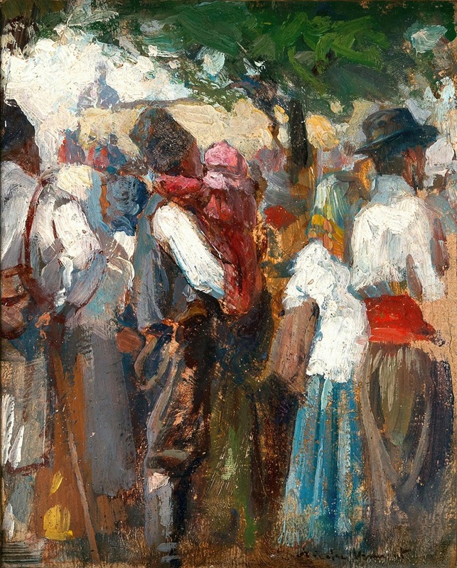 Nicolae Vermont - A Market Scene