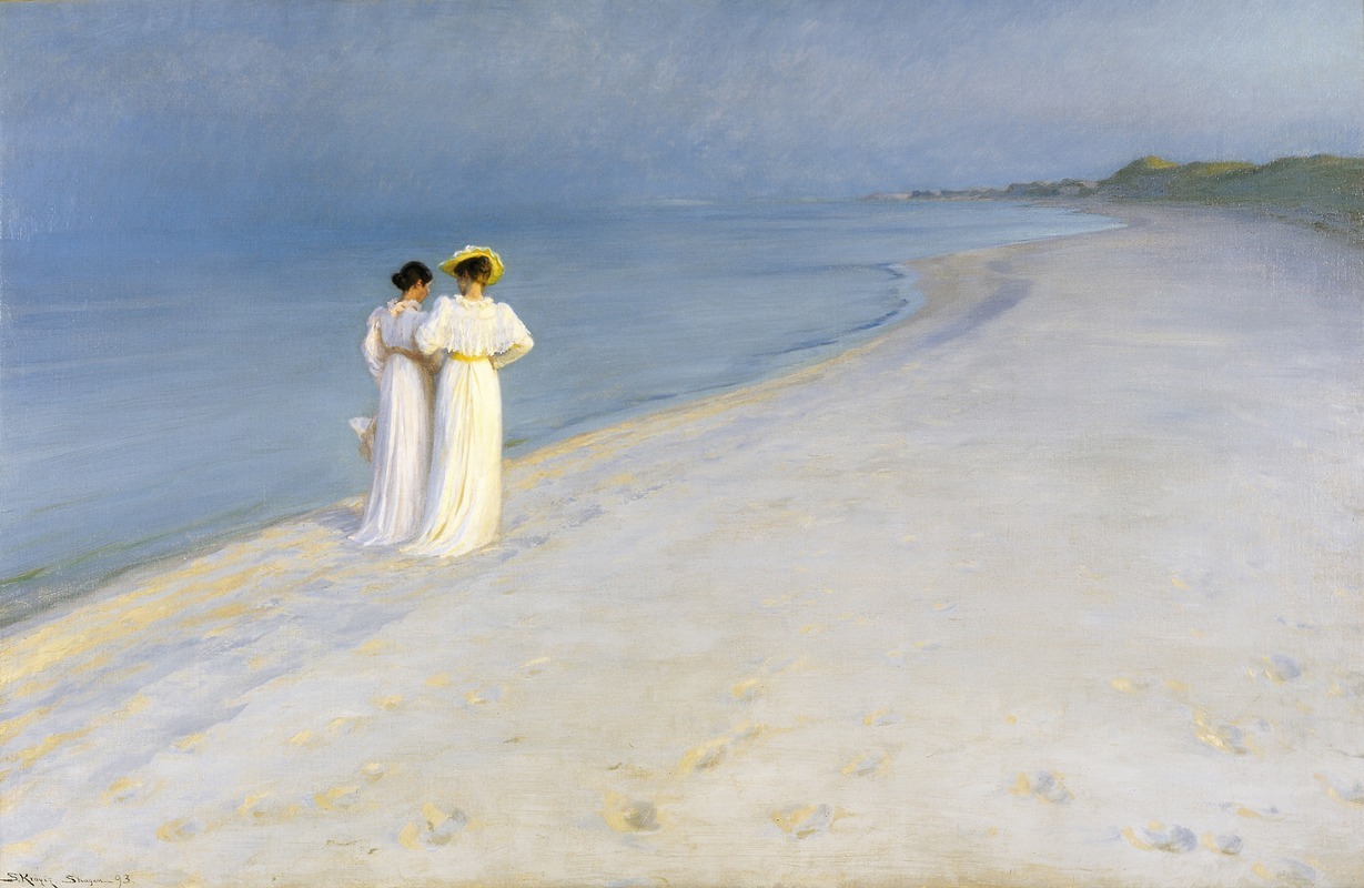 Peder Severin Krøyer - Summer Evening on the Souther Beach