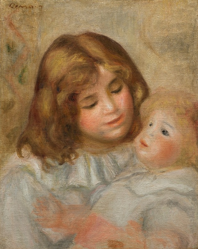 Pierre-Auguste Renoir - Petite fille avec sa poupée