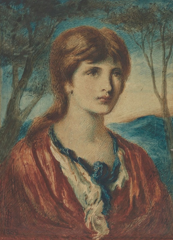 Simeon Solomon - Portrait of a young woman