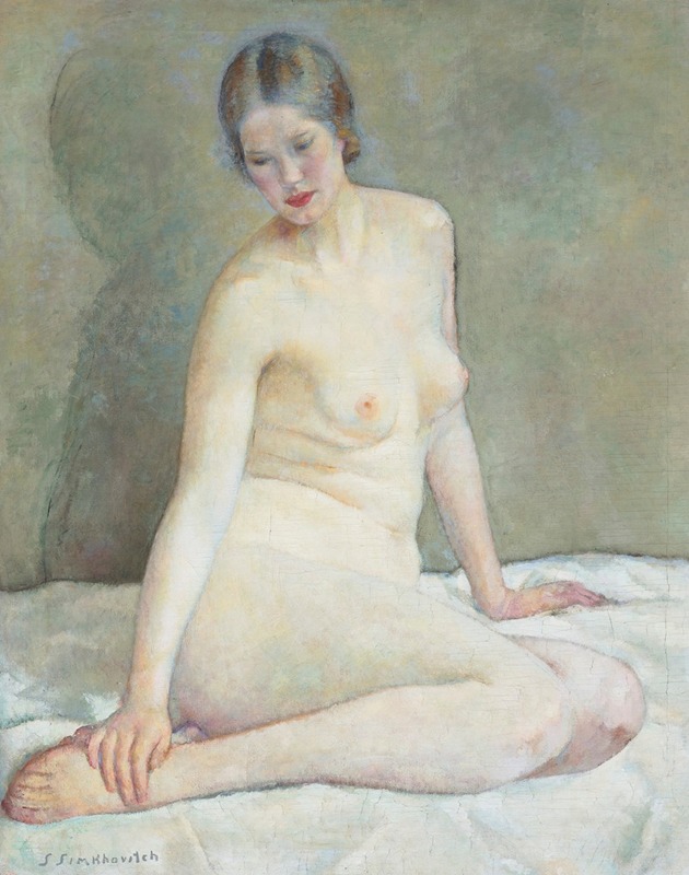 Simkha Simkhovitch - Seated nude (Elsa)