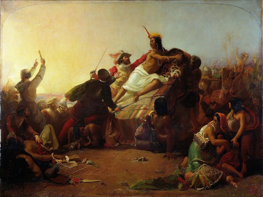Sir John Everett Millais - Pizarro Seizing the Inca of Peru