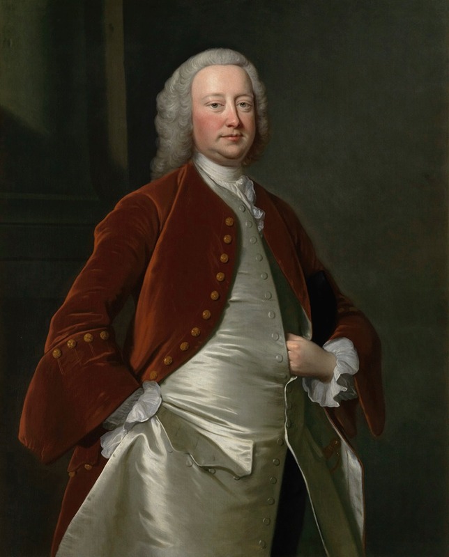 Thomas Hudson - Portrait of Thomas Popham (d. 1749) of Bagborough, Somerset
