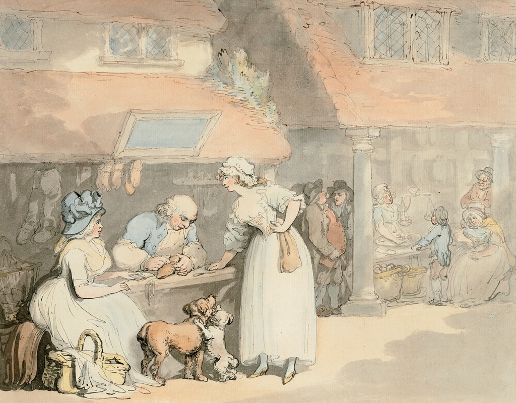 Thomas Rowlandson - At the cobblers