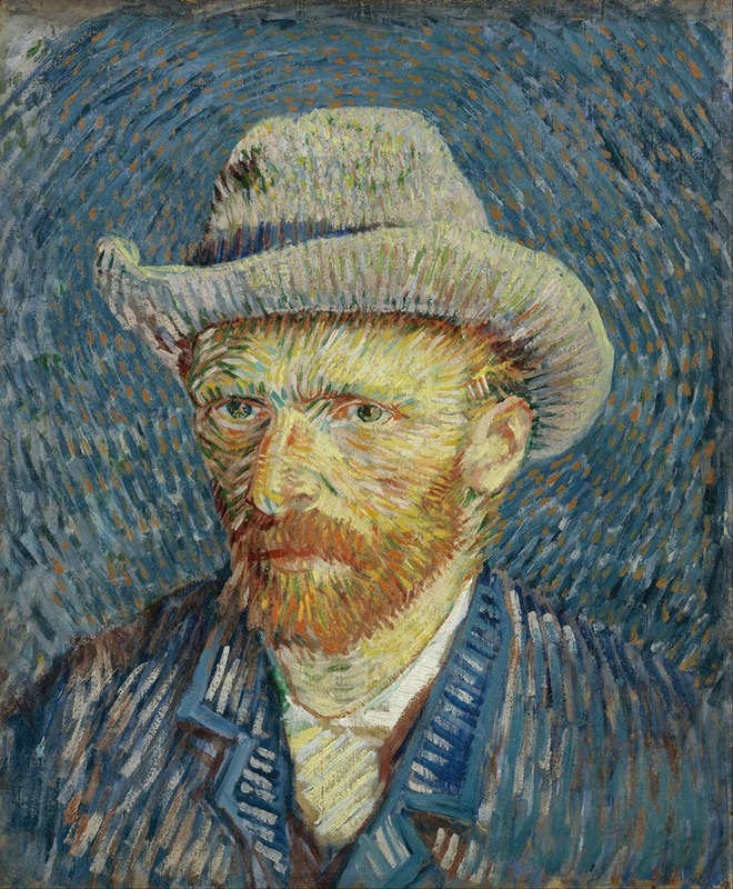 Vincent van Gogh - Self-portrait with grey felt hat