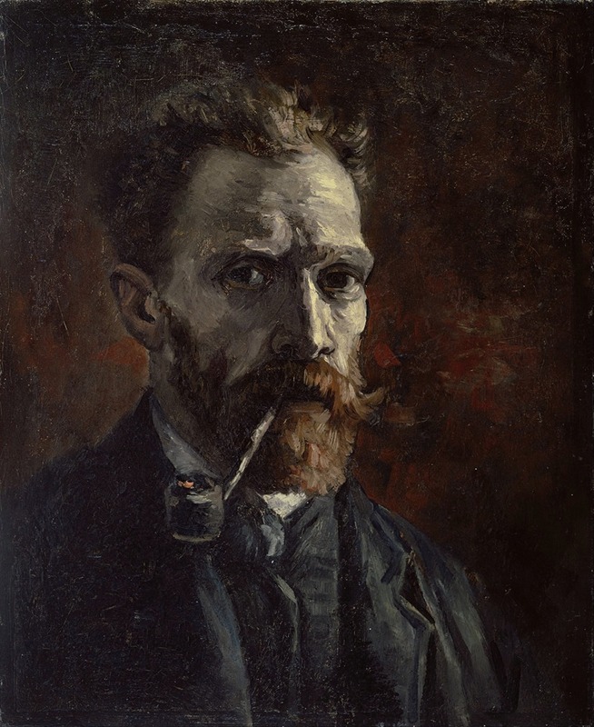 Vincent van Gogh - Self-portrait with pipe