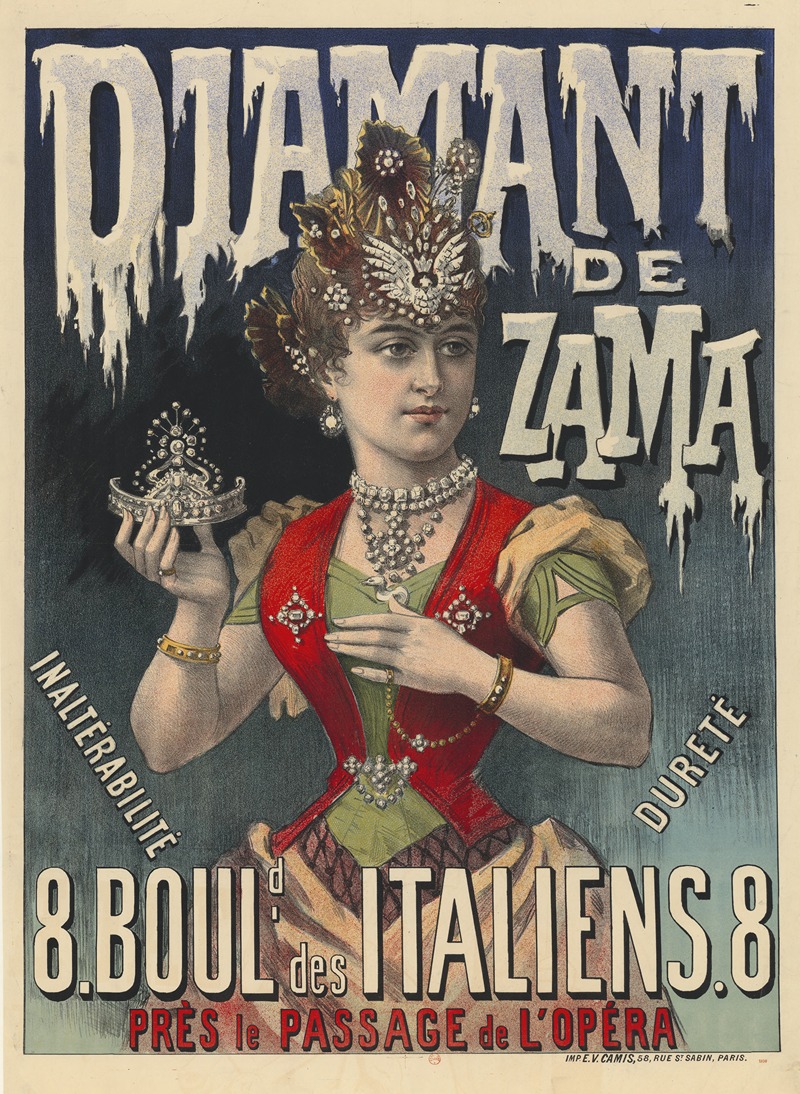 Imp. Camis - Diamant de Zama, inaltérable dureté, 8, boulevard des italiens près le Passage de l’Opéra