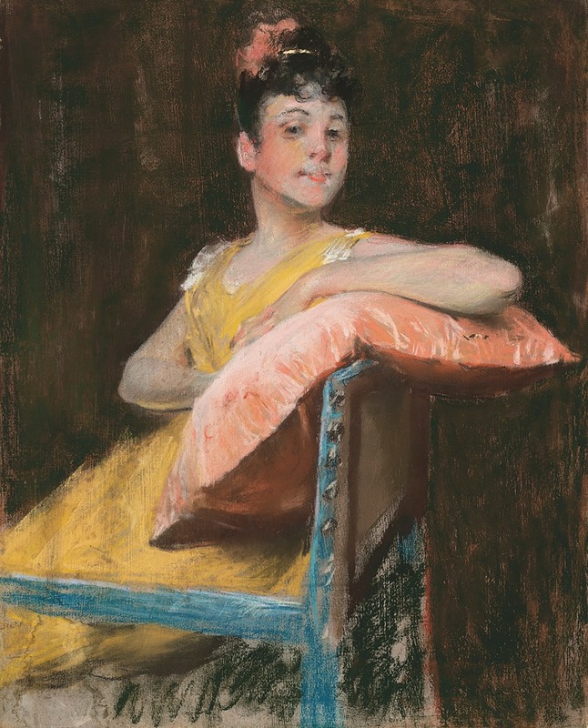 William Merritt Chase - A Girl in Yellow (The Yellow Gown)