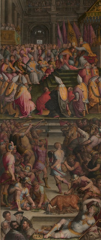 Giorgio Vasari - Clement VII crowns Charles V in San Petronio in Bologna