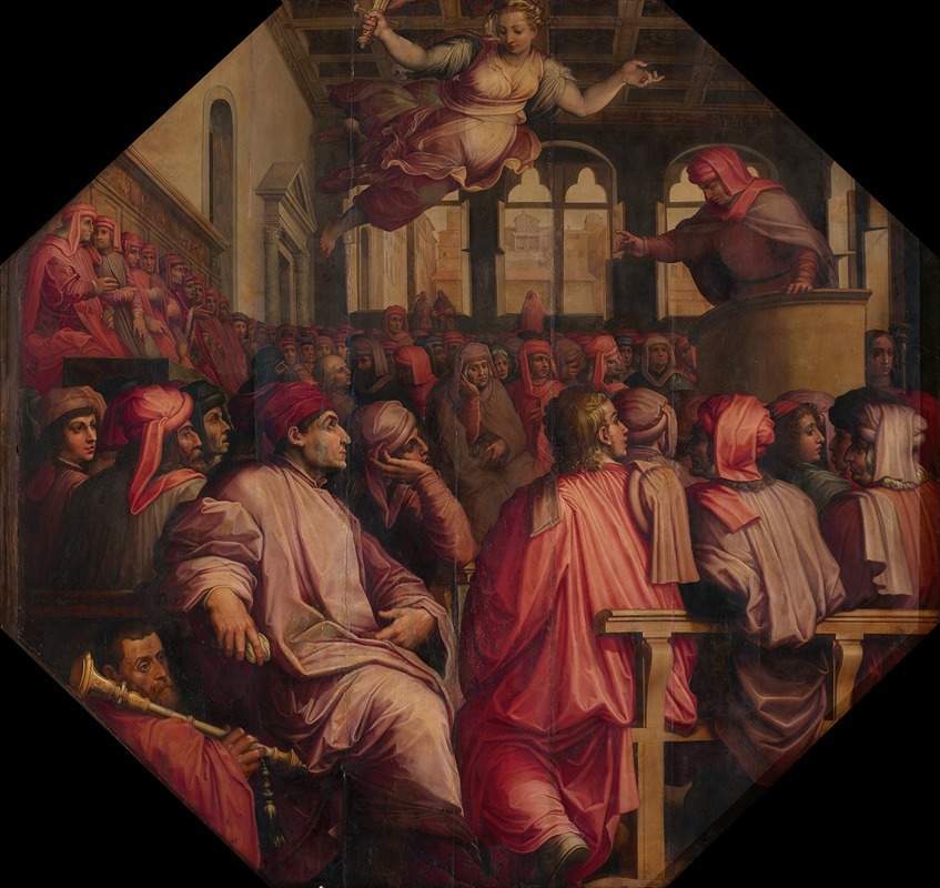 Giorgio Vasari - Speech by Antonio Giacomini for the war against Pisa in the Sala dei Duecento
