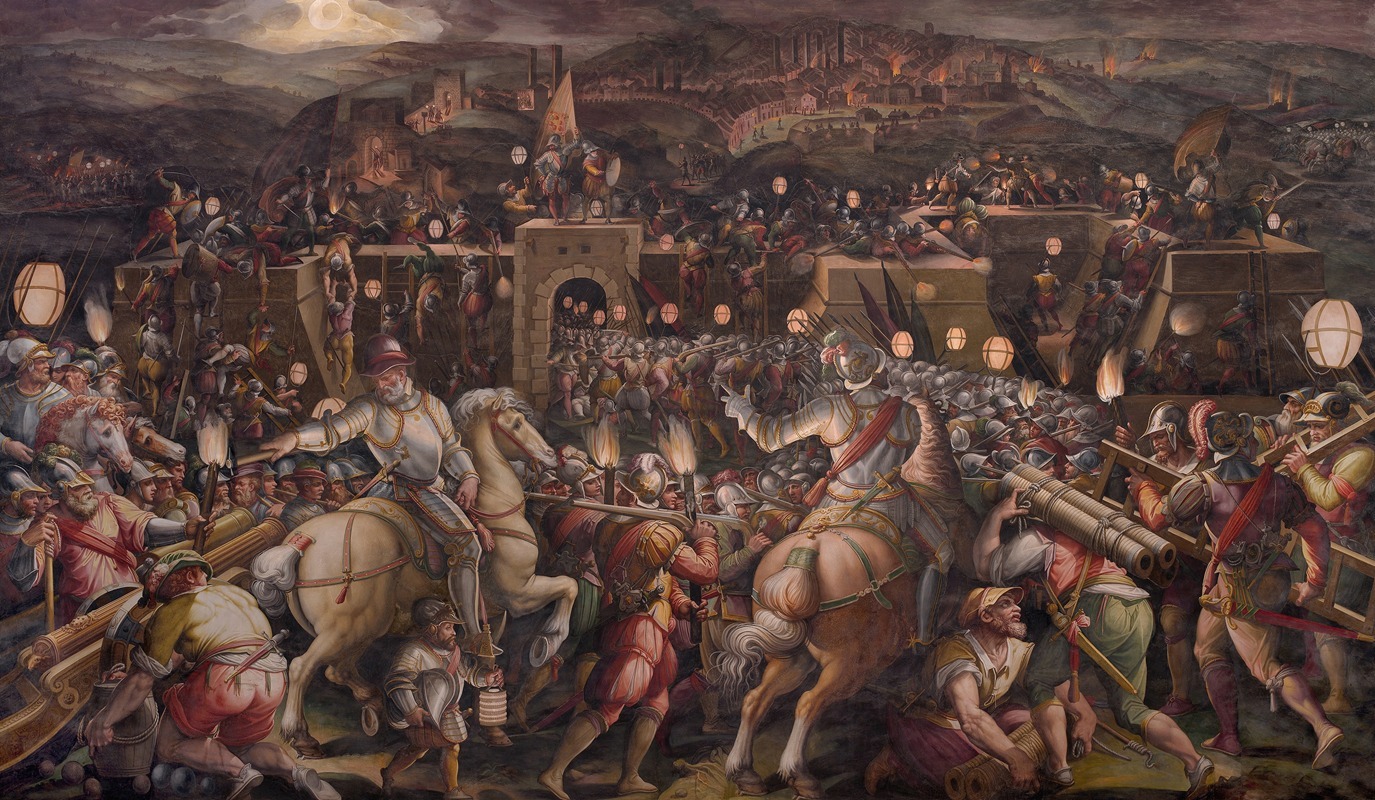 Giorgio Vasari - The storming of the fortress near Porta Camollia in Siena