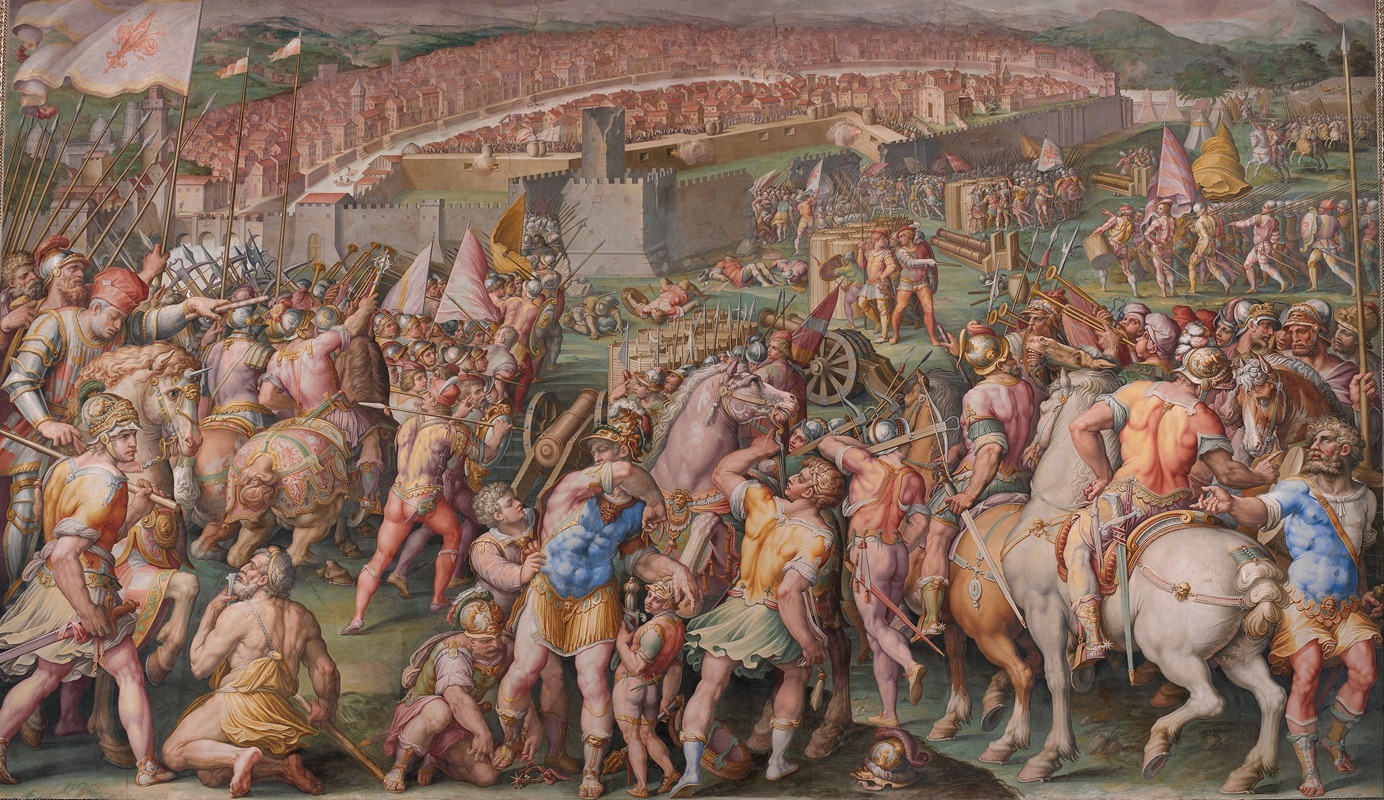 Giorgio Vasari - The storming of the fortress of Stampace in