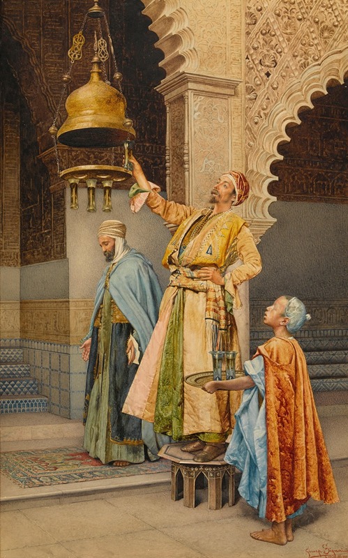 Giuseppe Signorini - Lighting the lamps at a mosque