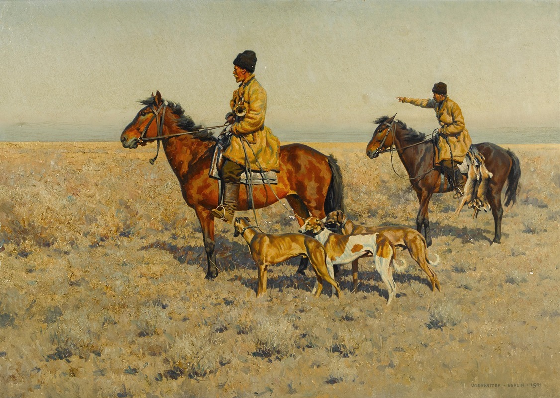 Hugo Ungewitter - Hunting on the steppes