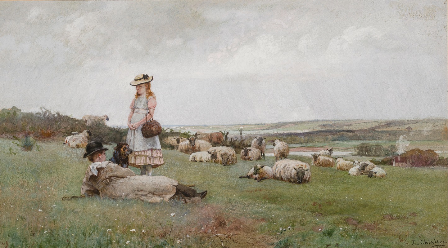 Luigi Chialiva - The young shepherdesses