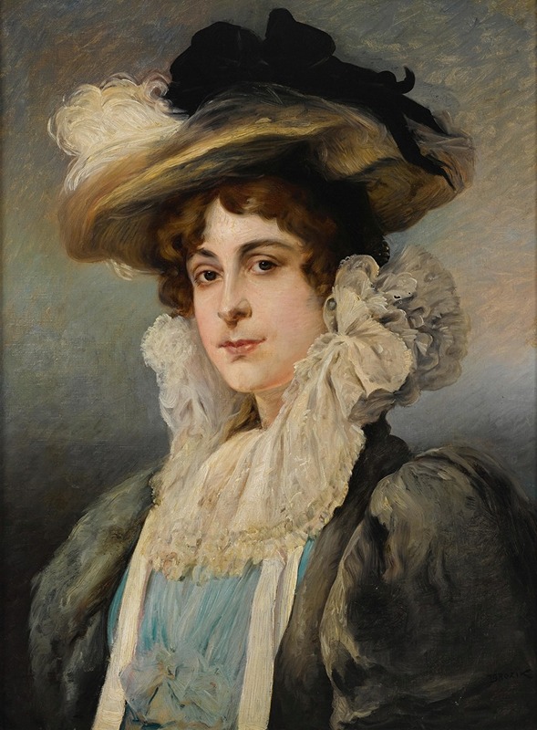 Václav Brožík - A portrait of a lady