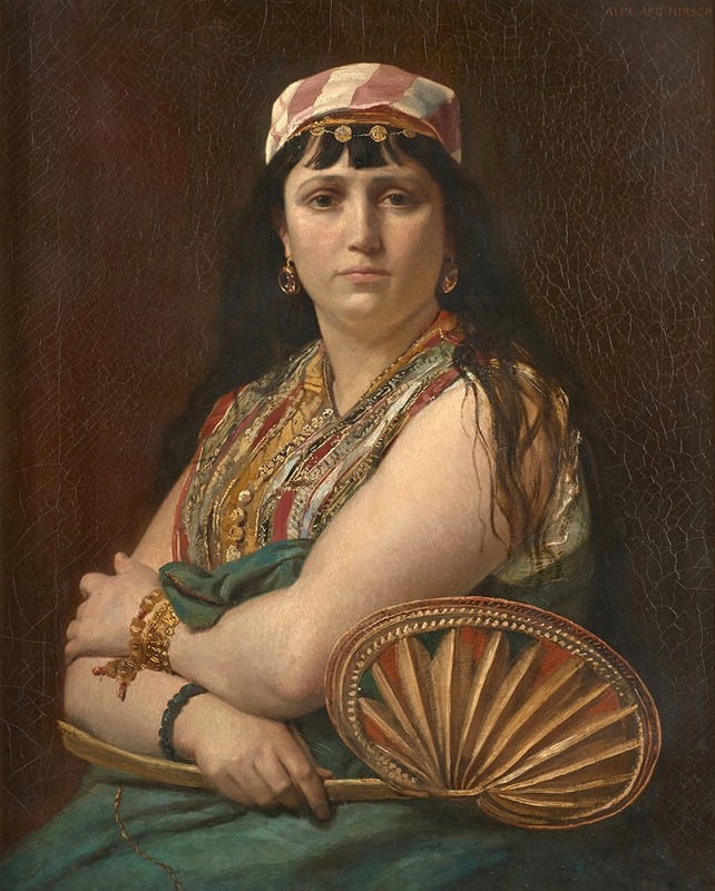 Auguste-Alexandre Hirsch - Portrait de femme en orientale