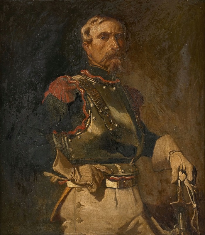 Charles-Edouard Armand-Dumaresq - Portrait d’officier en cuirasse