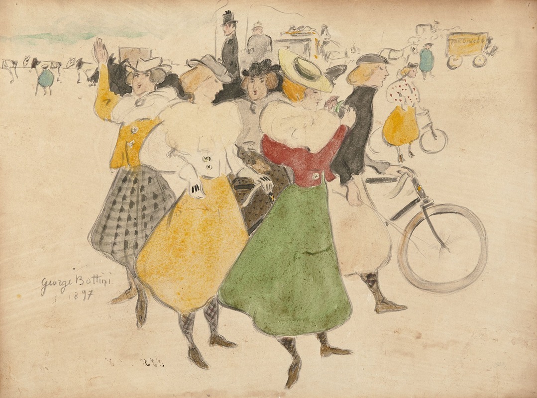 Georges Alfred Bottini - Les cyclistes