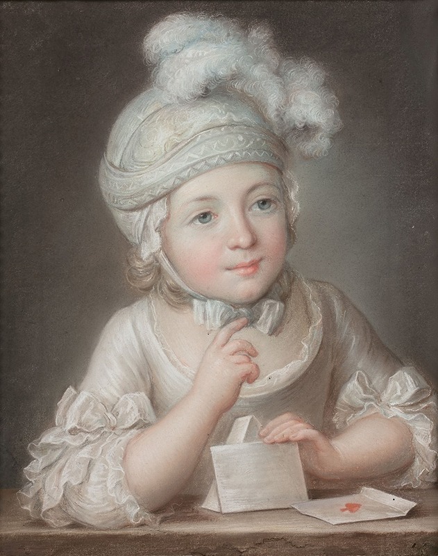 Jean-Martial Frédou - Portrait d’enfant au château de cartes