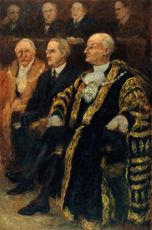 Noël Dorville - Sir George Broadbridge, Réception officielle à l’Hôtel de Ville, du maire de Londres , le 18 juin 1937