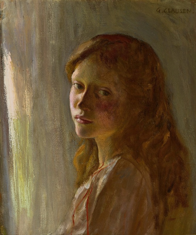 Sir George Clausen - Portrait of a girl