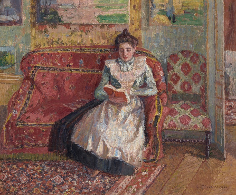 Camille Pissarro - Jeanne Pissarro dite Cocotte, lisant