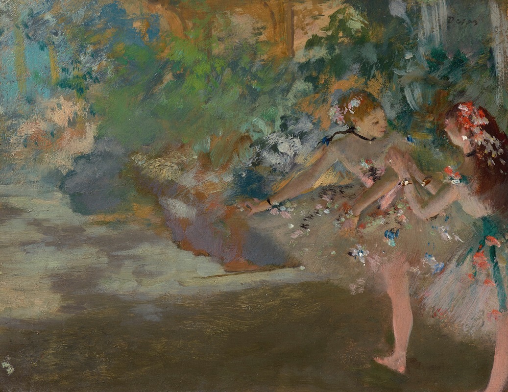 Edgar Degas - Deux danseuses sur la scène