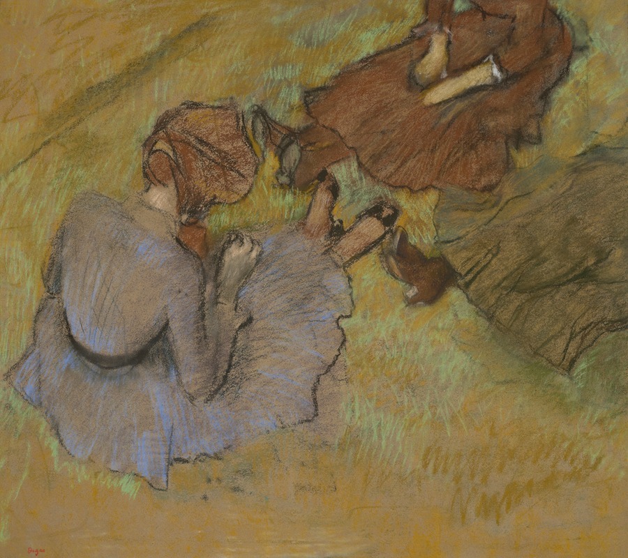 Edgar Degas - Femmes assises sur l’herbe
