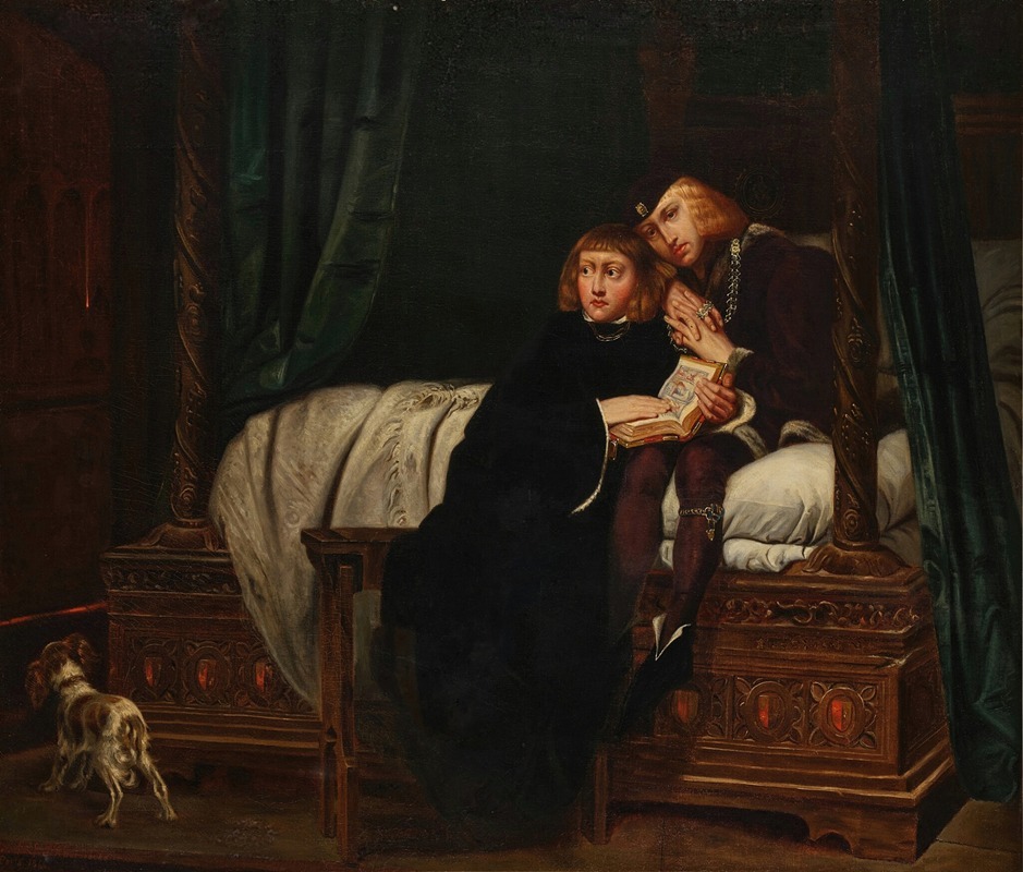 Elizabeth Jane Gardner Bouguereau - Edward Prince of Wales and Richard, Duke of York in the Tower of London
