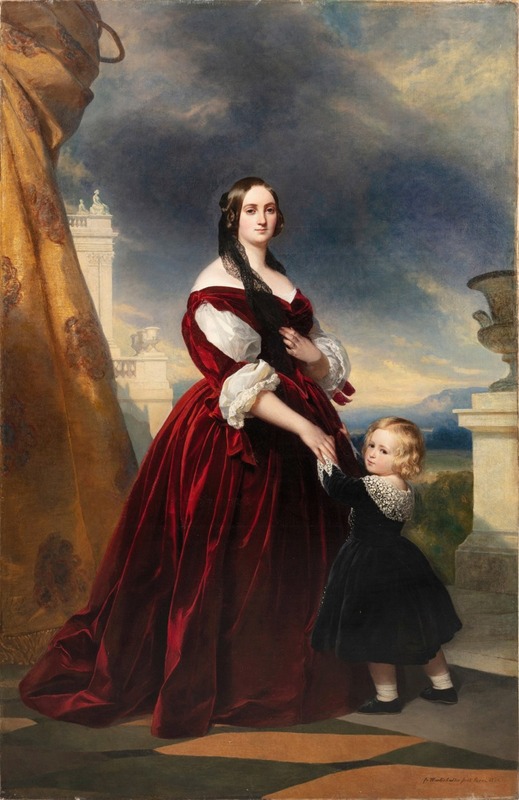 Franz Xaver Winterhalter - Portrait of the Countess Duchâtel (1817-1878) with her son, Vicomte Charles Tanneguy Duchâtel (1838-1891)