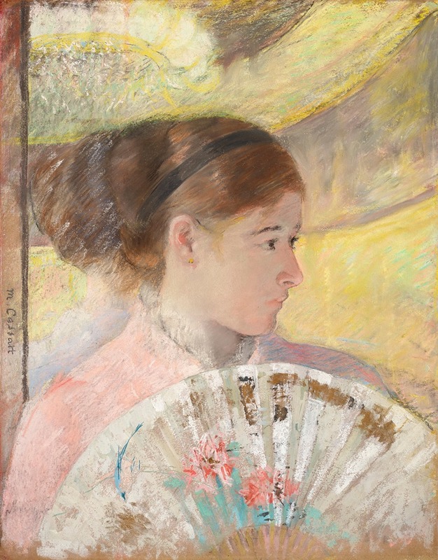 Mary Cassatt - Young Lady in a Loge Gazing to Right
