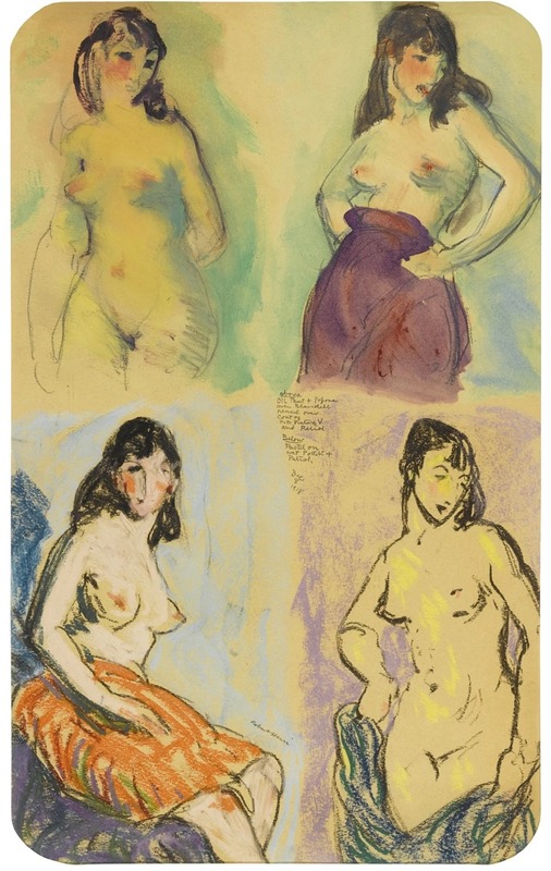 Four Studies of a Nude by Robert Henri pic