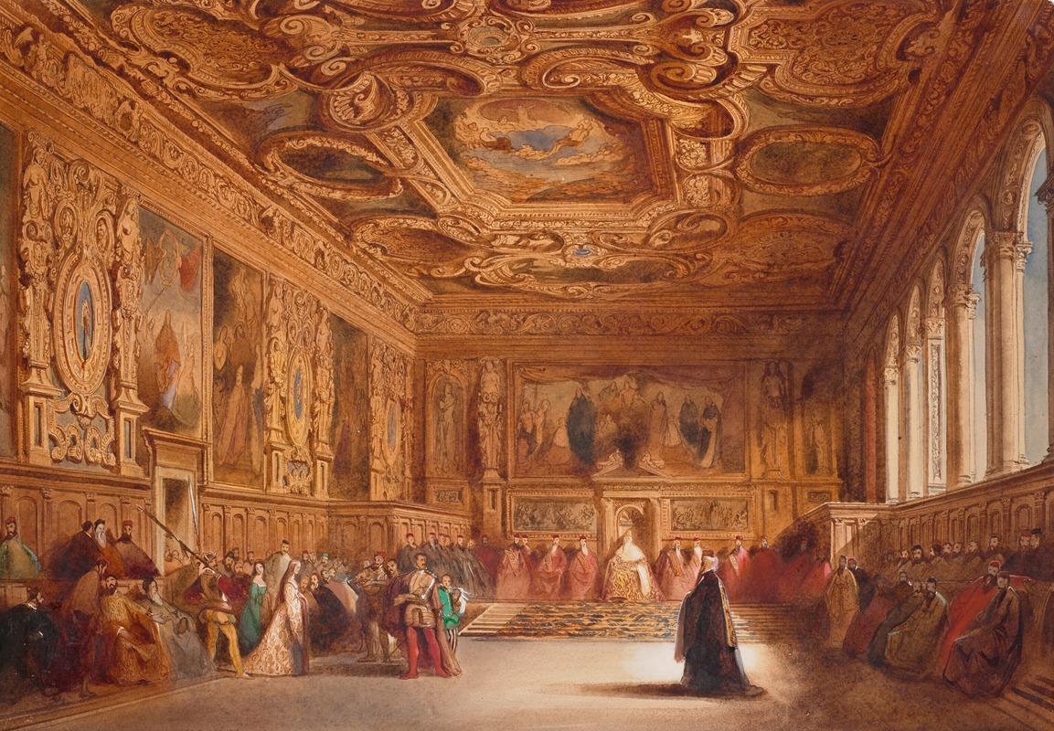 William Henry Lake Price - Sala del Senato, Doge’s Palace, Venice