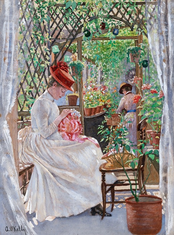 Aloysius O'Kelly - In the Conservatory
