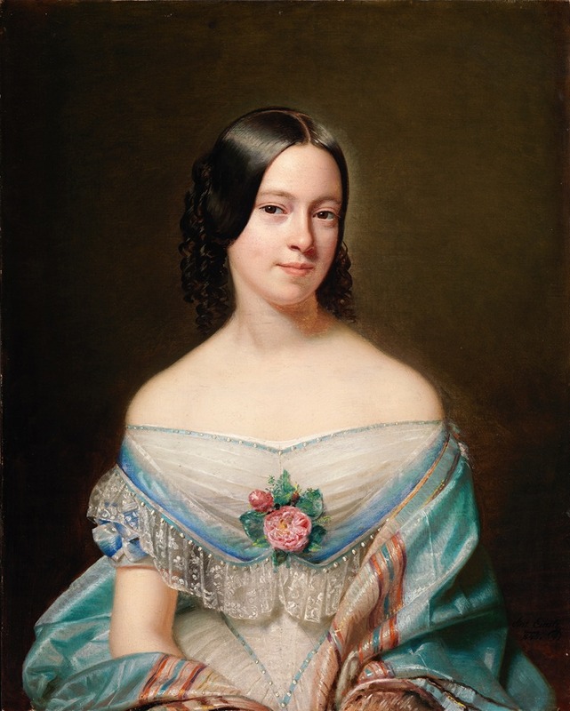 Portrait of Anna von Minarelli-Fitzgerald by Anton Einsle - Artvee