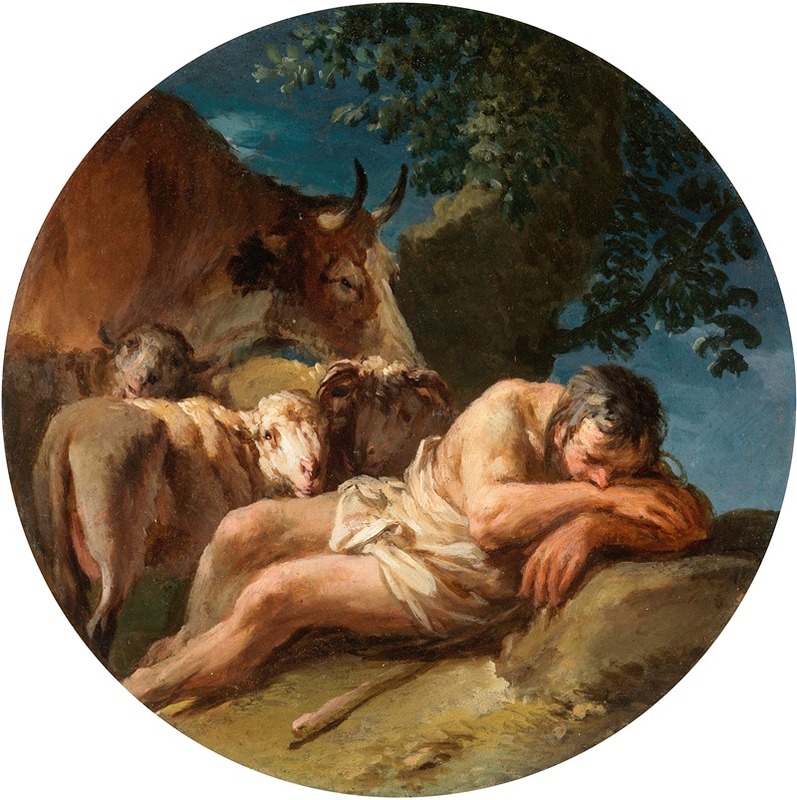 Christian Wilhelm Ernst Dietrich - The Sleeping Shepherd