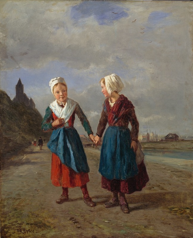 Constant Troyon - Two Young Girls