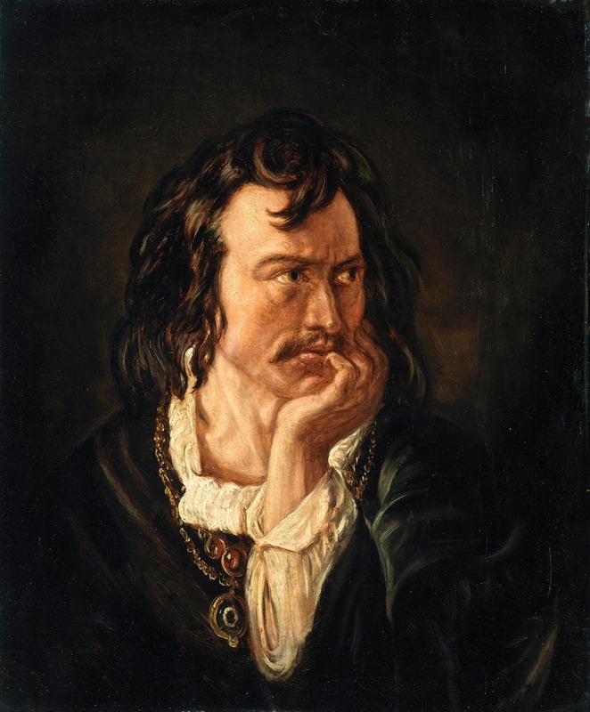 Daniel Maclise - Portrait of Edmund Kean (1787-1833), Actor, as Hamlet