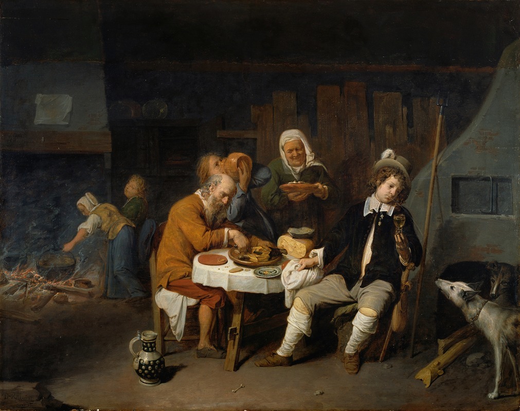 David Ryckaert III - Dinner at a Farmhouse